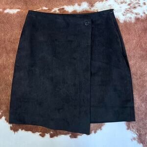 Babaton aritzia black suede skirt